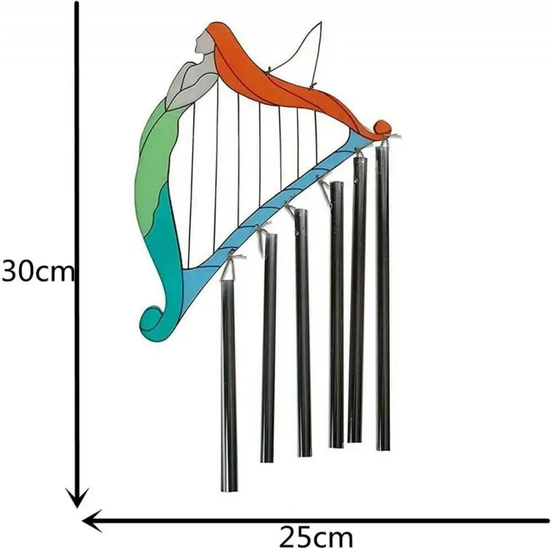 

Mermaid Harp Wind Chimes Ornaments Home Garden Decoration Ornaments Wind Chimes Window Curtain Chandelier Diy Decor