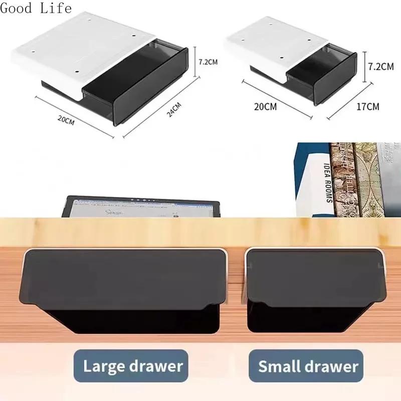 Under Desk Storage Drawers Dorm Small Invisible Drawer Box Home Office Stationery Organizer | Дом и сад