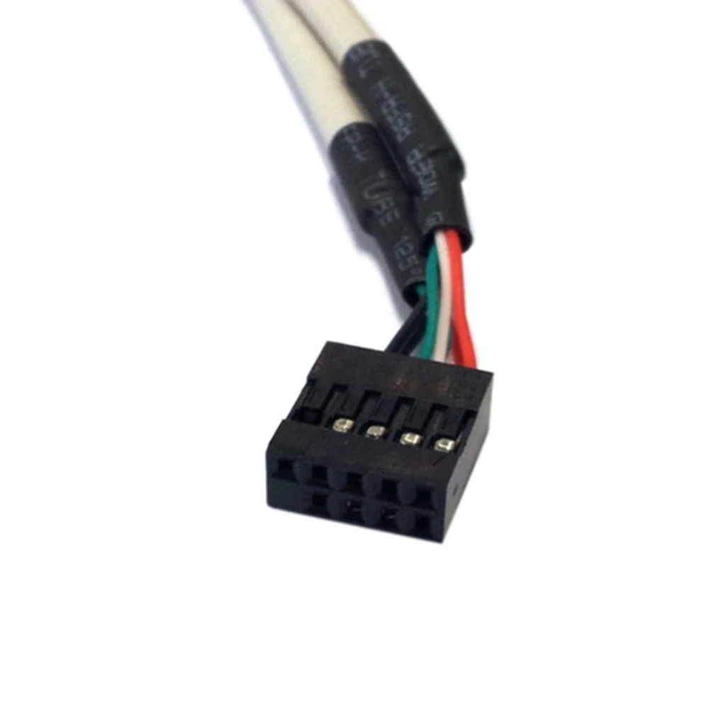 

Mainboard 2 Port USB 2.0 to 9 Pin Header Bracket Extension Cable Adapter for Computer Rear Panel Bracket 9Pin Extend Cord