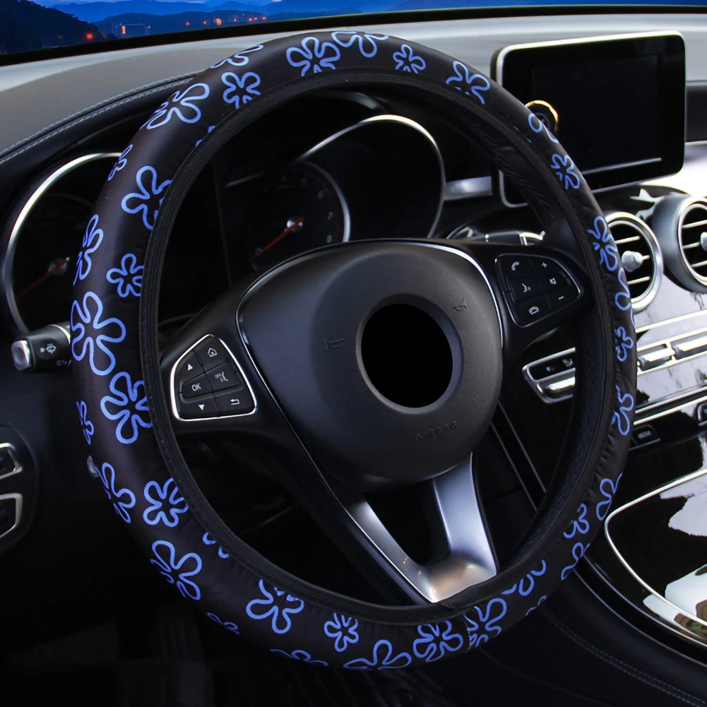 

Fashion Anti-Slip Car Steering Wheel Cover Warm in Winter Cool in Summer Auto Interior Accessories Universal for 37-38cm