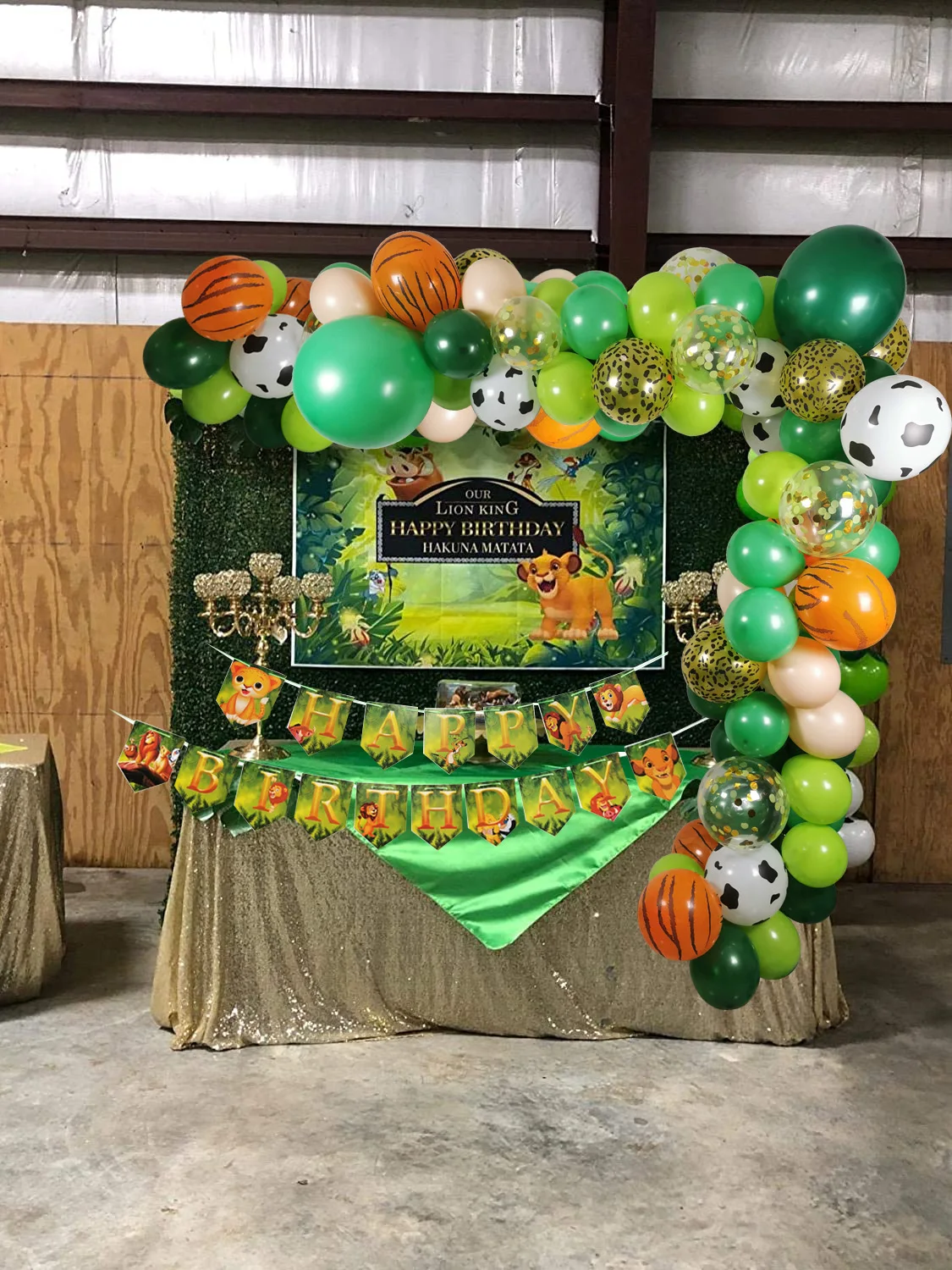 Лев Король тема фон джунгли сафари вечеринка для мальчика день рождение