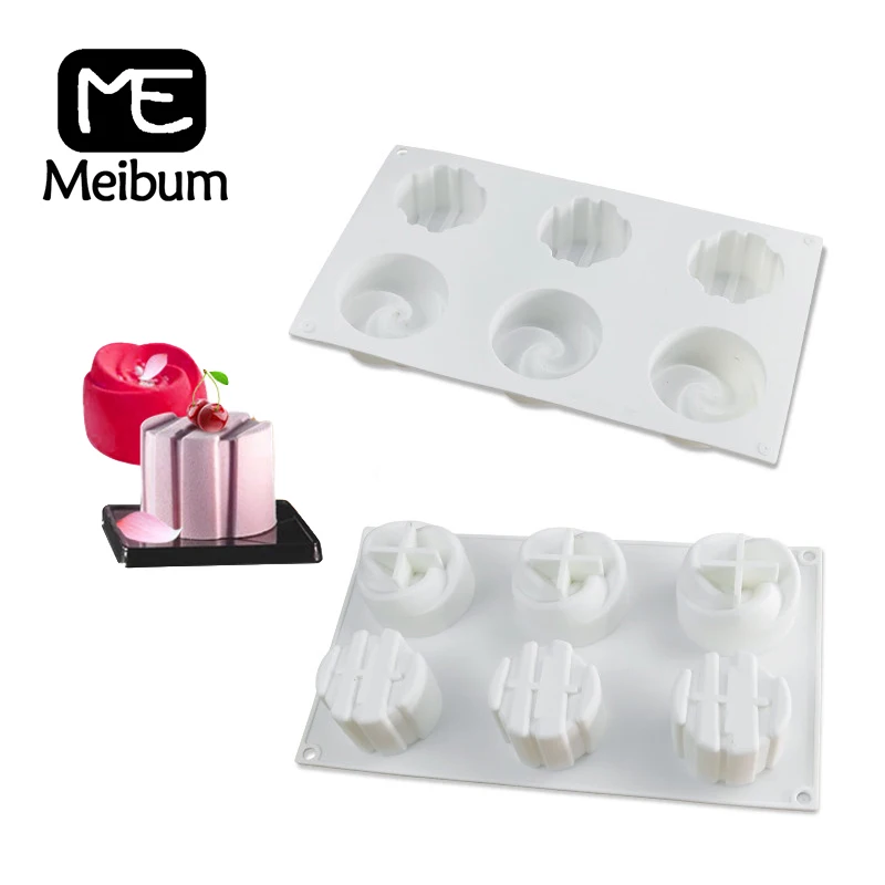 

Meibum 6 полости Роза Форма муссовый торт Силиконовая форма DIY Кекс Шоколад Плесень сыра французский десерт лоток кухонные принадлежности для ...