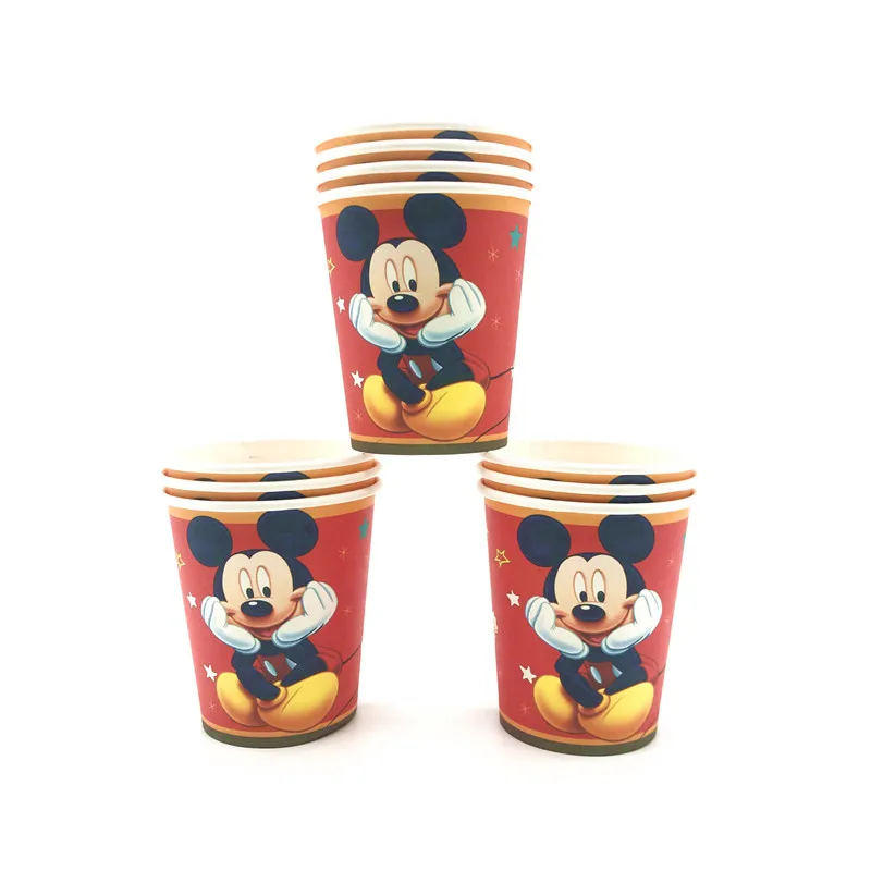 21/41pcs Disney Red Mickey Mouse Party Supplies Disposable Cups Plates Kids Birthday Tablecloth Decorations | Дом и сад
