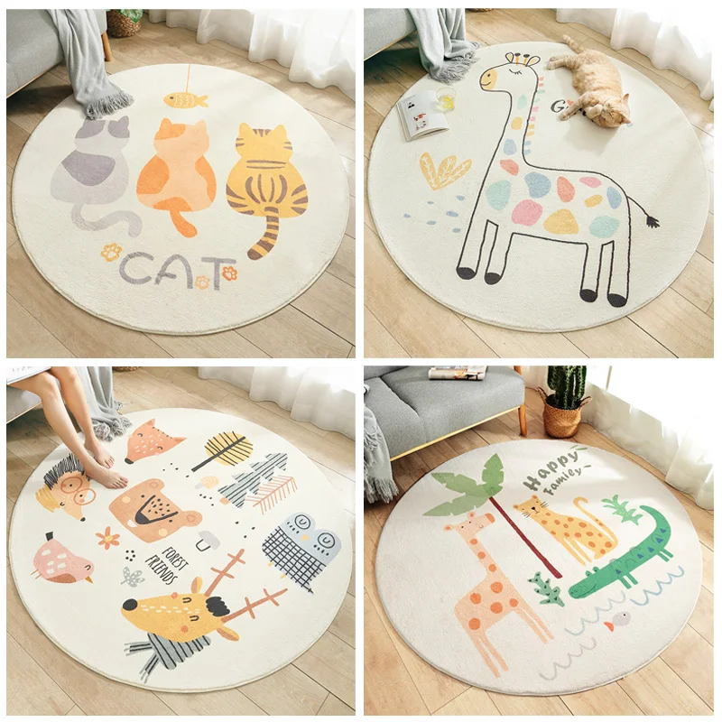 ковер в спальню декор комнаты Мультяшный круглый для детской спальни домашний