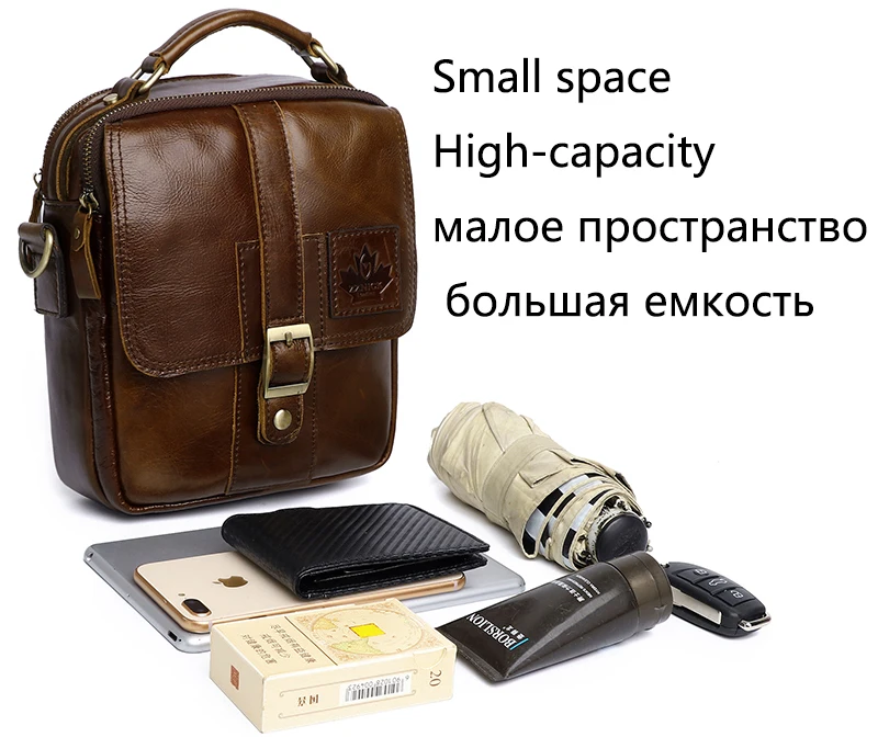 Men's Genuine Leather Bag Shoulder Bag Belt Bags Messenger Bags Men Handbag Fashion Flap Crossbody Luxury Handbag ZZNICK