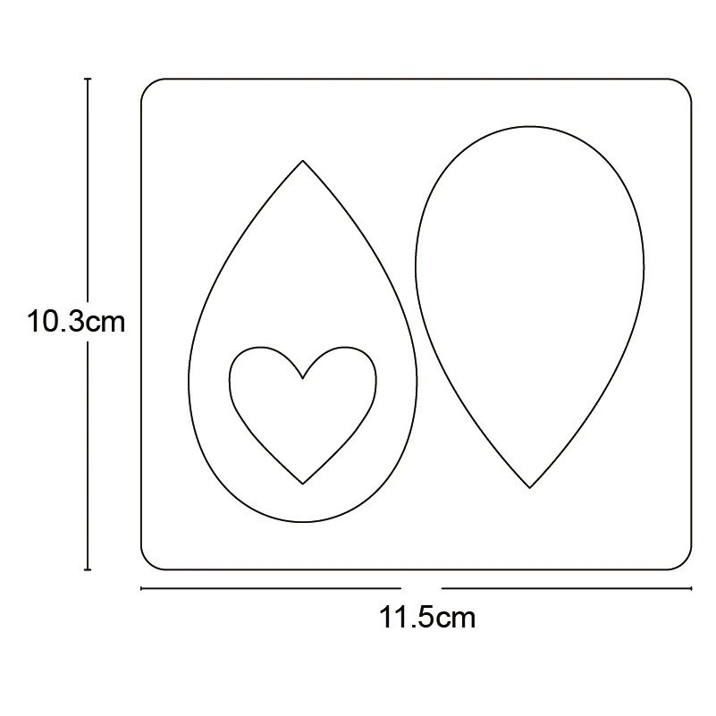 

heart drop earring Wooden die Scrapbooking 2020 New Cutting Dies fit common machine with cover pad