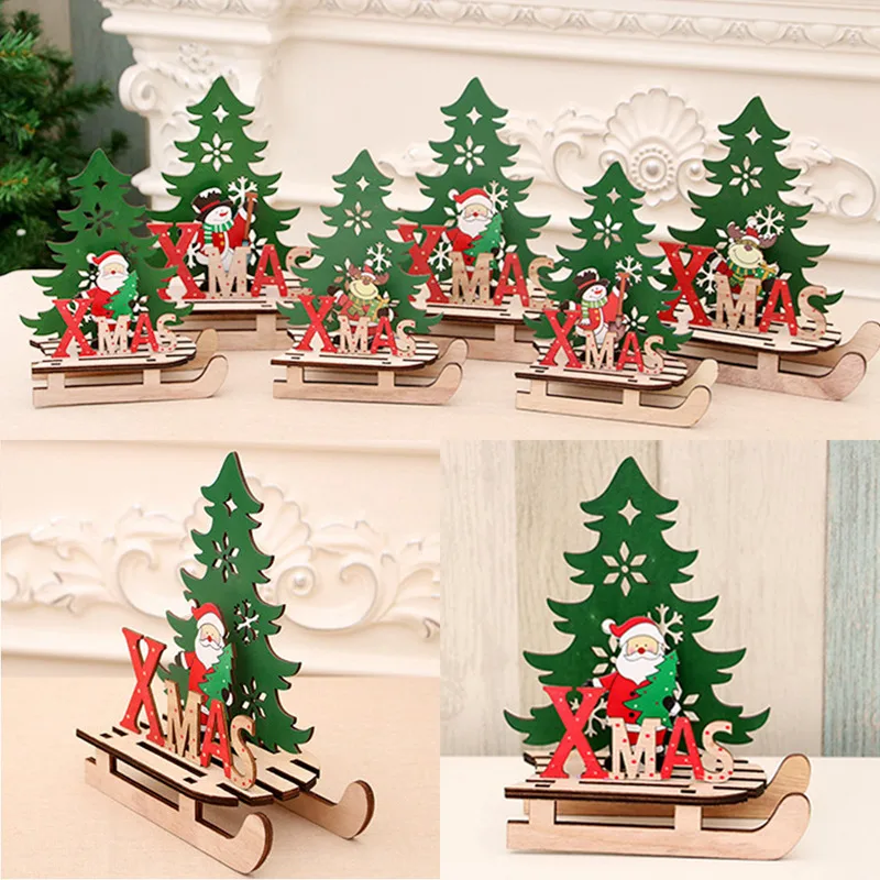 Huiran Merry Christmas, Санта-Клаус, лося, украшения, деревянные елки, украшения для дома,, Рождественский Декор, подарок на год