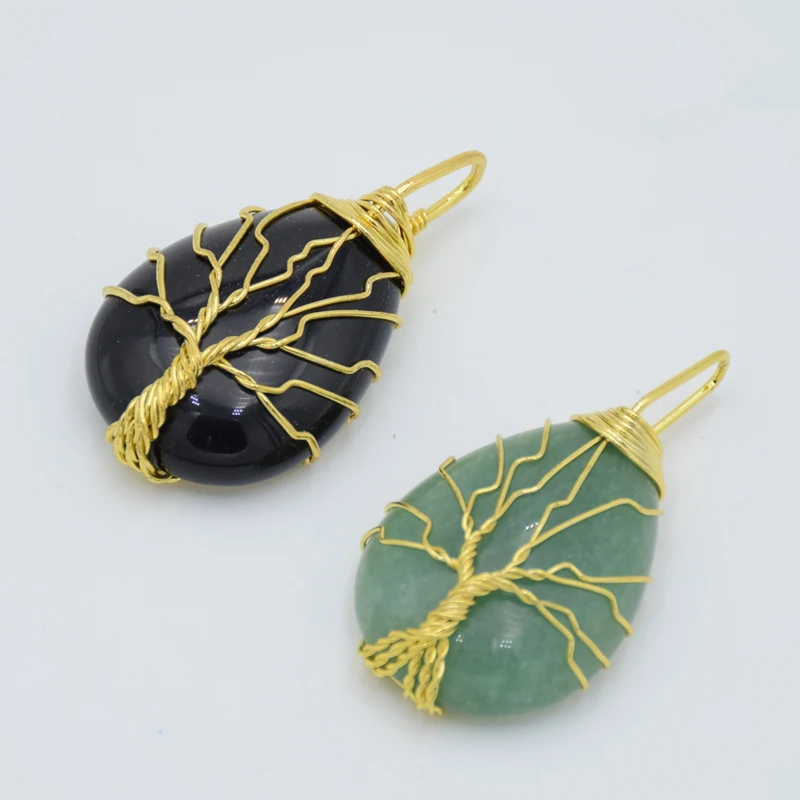 Ожерелье с подвеской в виде дерева жизни для женщин украшение золотого цвета