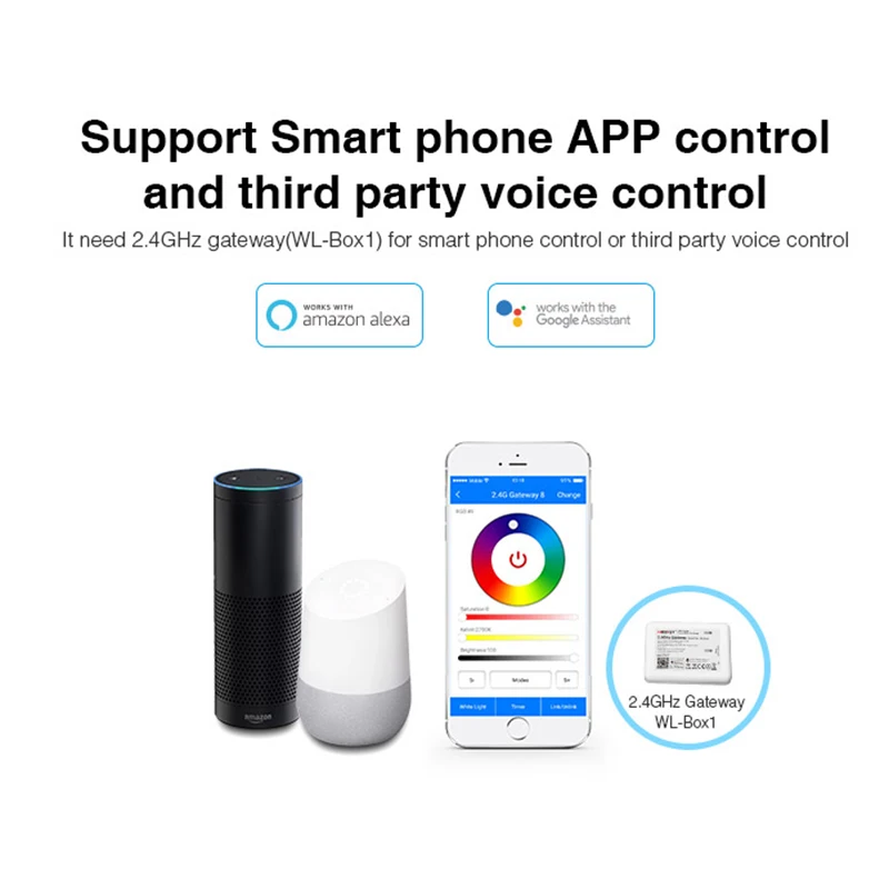 Контроллер светодиодной ленты Mi light 2 4G постоянный ток 12 В 24 Max10A boxer dim mi