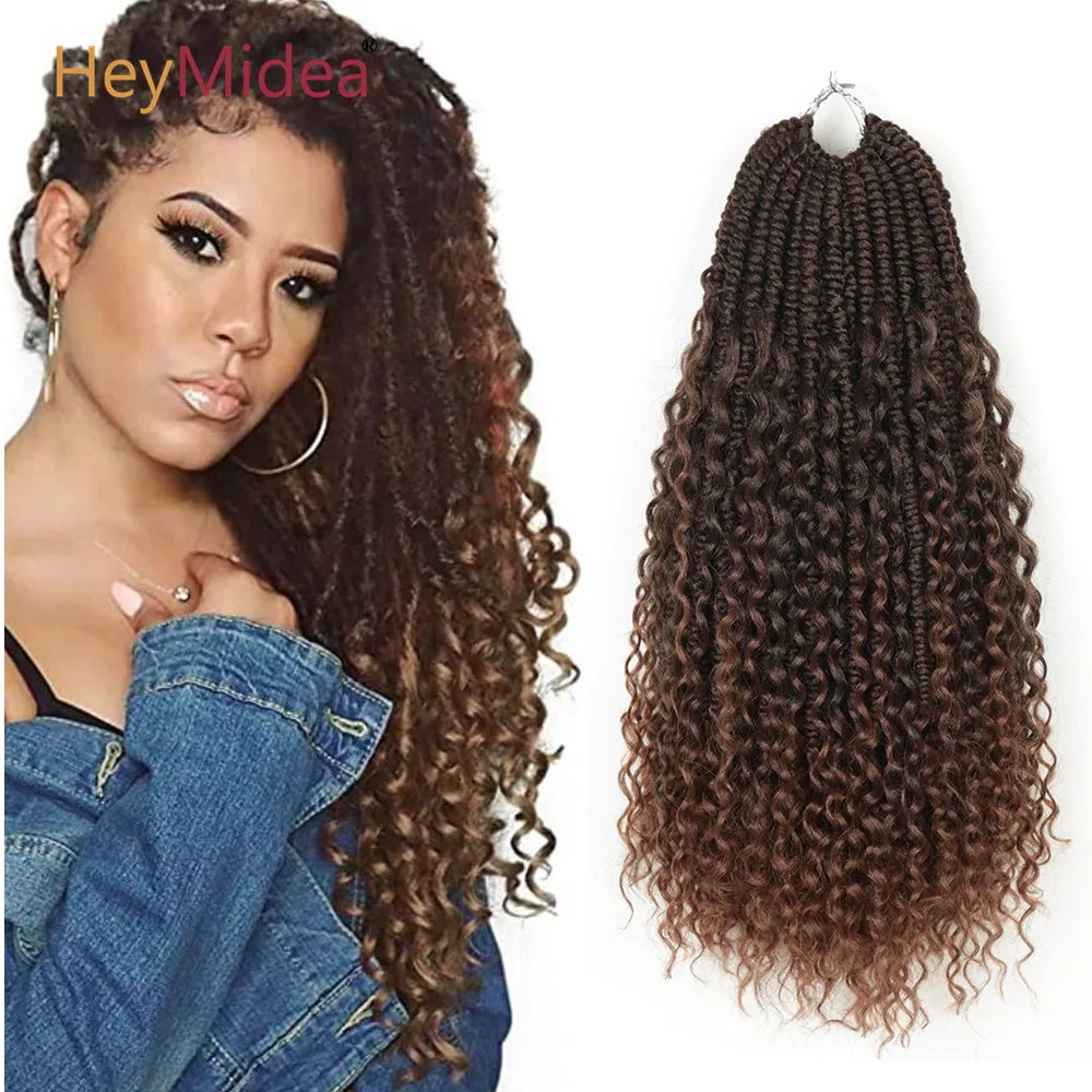 

Curly Faux Locs Crochet Hair 14-18 Inch Goddess Locs Crochet Hair Boho Hippie Locs Synthetic Braids Hair Extensions HeyMidea