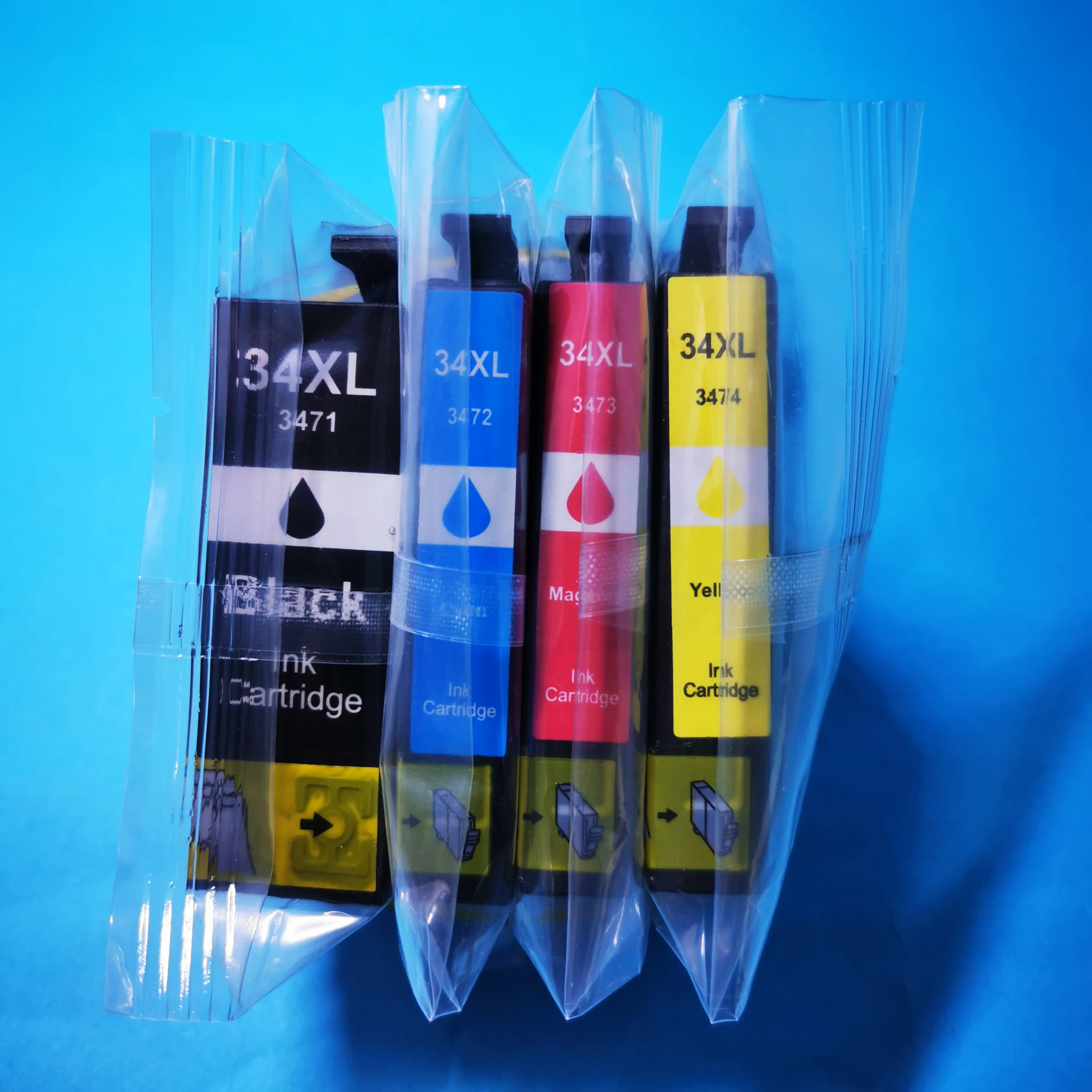 

34XL T34XL Compatible Ink Cartridge 34 T34 T3471 T3472 T3473 T3474 for Epson Workforce Pro WF-3720 WF-3725 Printer