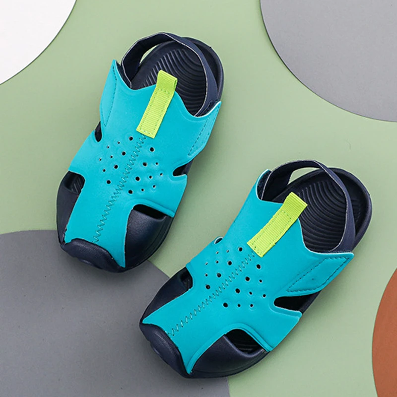 

Summer 2021 Kids Shoes Flat Breathable Sports Sandals For Girls Boys Toddler Hollow Out Beach Sneakers Chaussure Fille Sandales