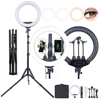mexico free shipping fosoto ft 180l 18 inch led ring light with bluetooth remote control tripod stand phone microphone holder