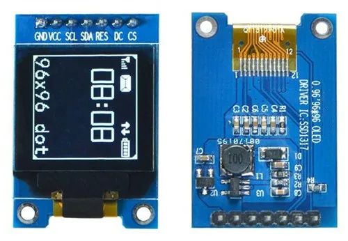 IPS 0 96 дюймов 7PIN/12PIN SPI белый OLED экран (плата/без платы) SSD1317 Привод IC 96*96 | Электронные