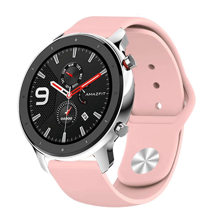 22 мм силиконовый браслет ремешок для Xiaomi Amazfit GTR 47 мм Pace Stratos ремешок для samsung gear S3 Galaxy 46 мм ремешок для часов