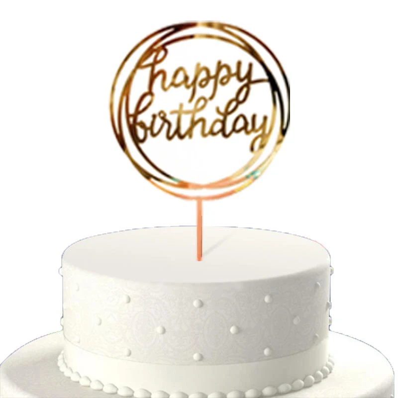

1pc5pc10pc cake topper golden birthday cake congratulation insert row cake insert birthday card happy birthday cake top hat des