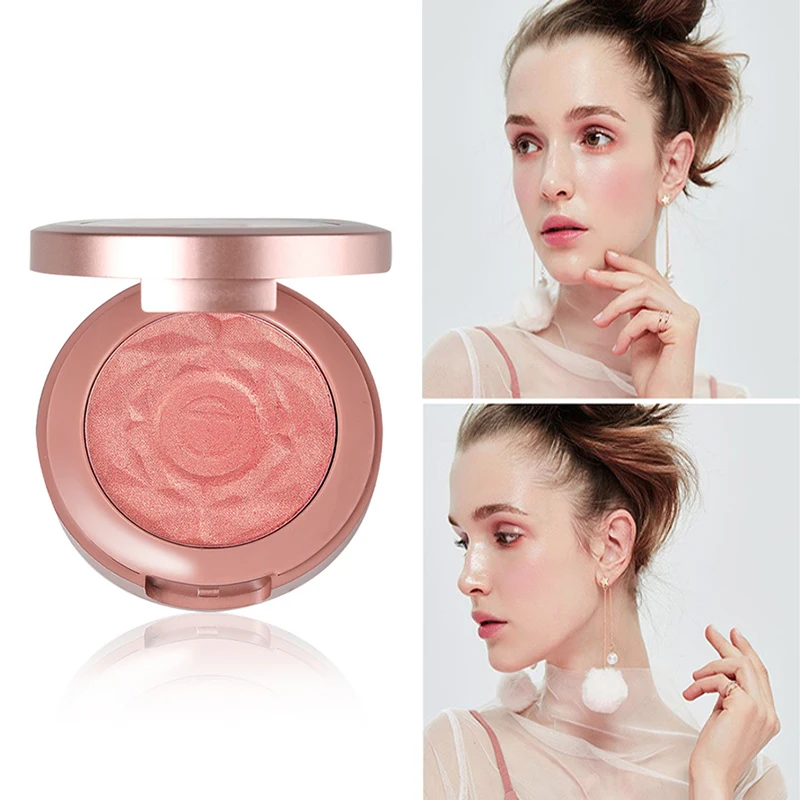 

Shimmer Single Blush Palette Waterproof Long-lasting Brighten Skin Tone Blush Women Cosmetic blush makeup blush palette