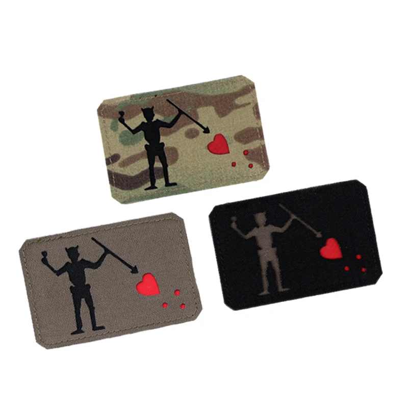 Легенда бороды пиратский нейлон патчи оператора любимые Красное Сердце липучки