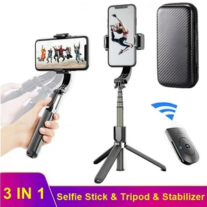tongdaytech bluetooth compatible selfie stick tripod anti shake handheld gimbal stabilizer for iphone samsung xiaomi smartphone free global shipping