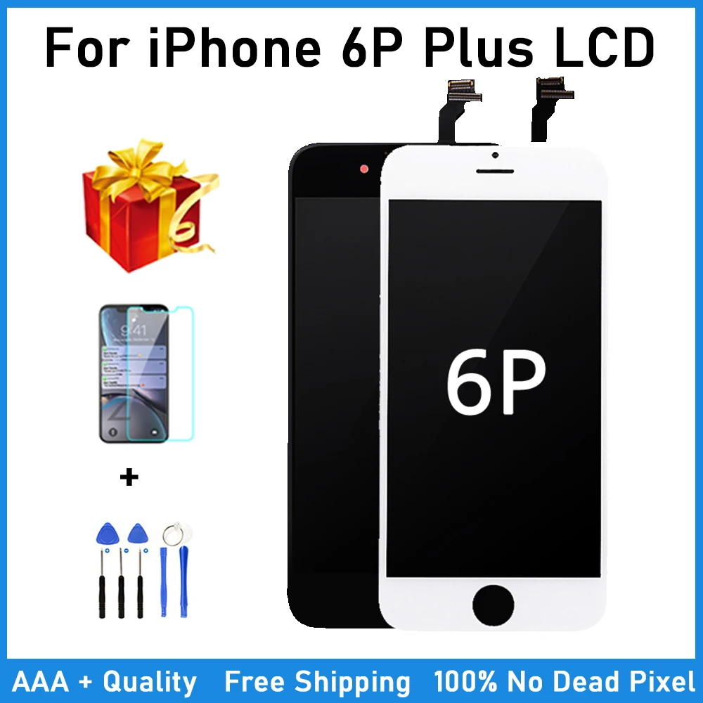 100% абсолютно новый ЖК-дисплей для iPhone 6 plus с дигитайзером замена AAA + качество без