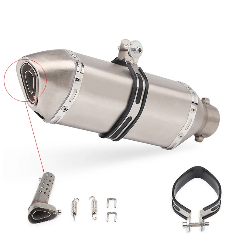 For Suzuki GSR400 GSR600 Exhaust Pipe Slip On Rear Muffler Motorcycle Mid Link with Left Right Silencer 51 mm | Автомобили и