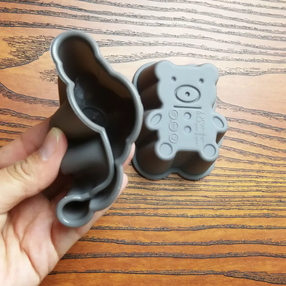 2 шт./лот силиконовая форма для выпечки тортов с милым медведем чашки маффинов