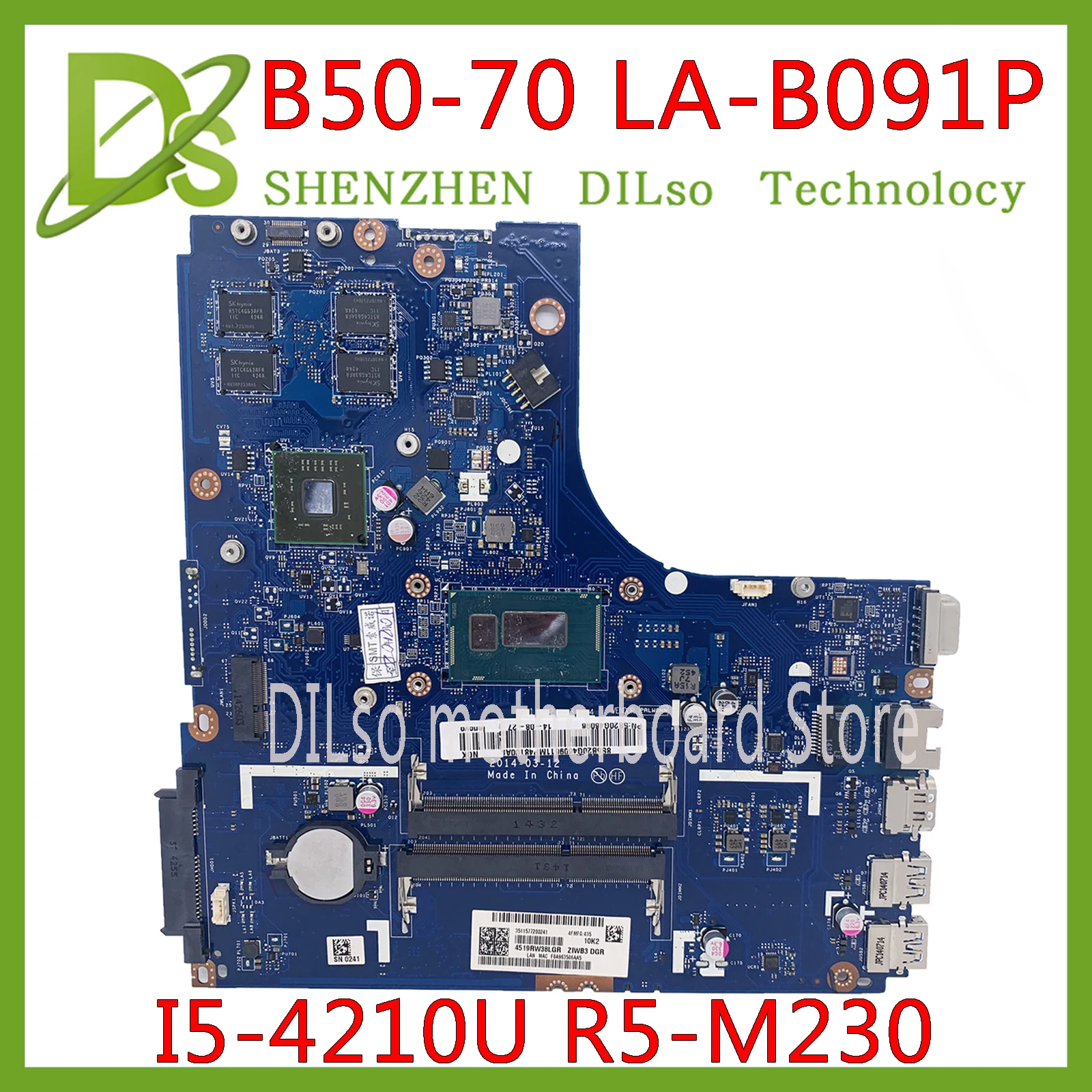 Preise KEFU LA-B091P Motherboard Für Lenovo B50-70 N50-70 Motherboard I5-4210U CPU R5-M230M LA-B091P Rev: 1 Motherboard Test