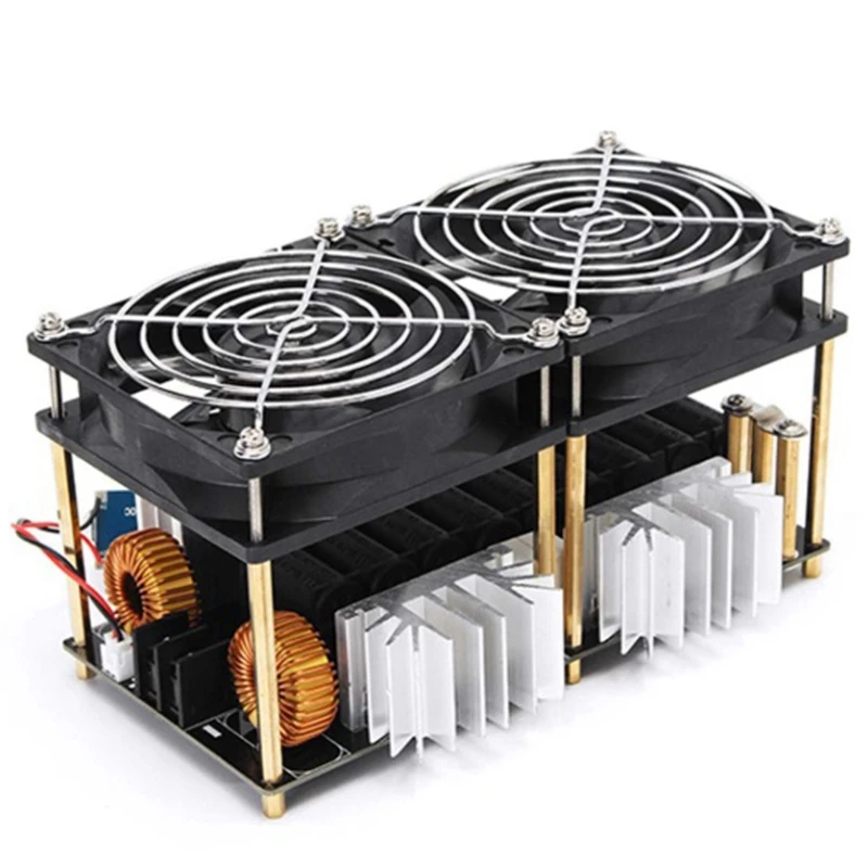 

2000W 50A ZVS Induction Heating Board Module 12-48V Flyback Driver Heater with Tesla Coil and Cooling Fan