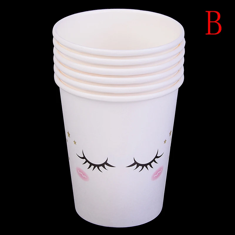 Одноразовые бумажные стаканчики милый мультяшный Единорог бумажный стаканчик