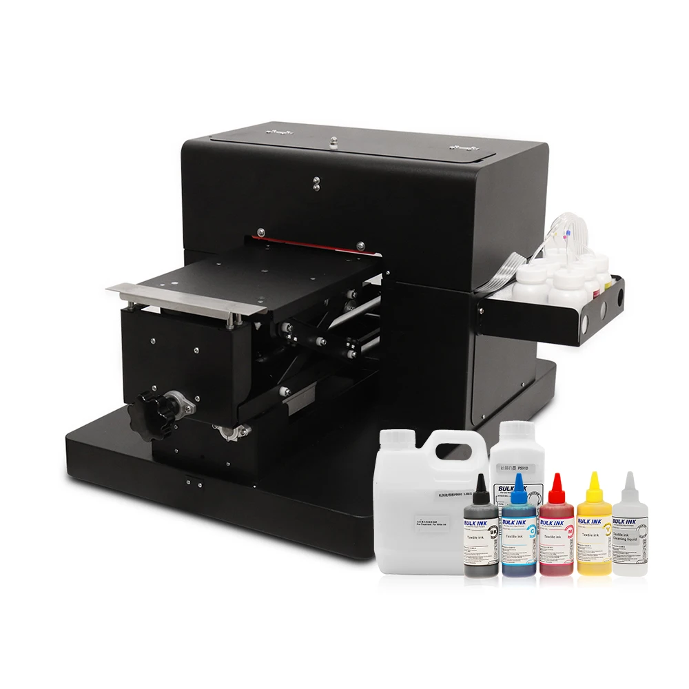Планшетный принтер формата А4 с набором текстильных чернил для хлопковых