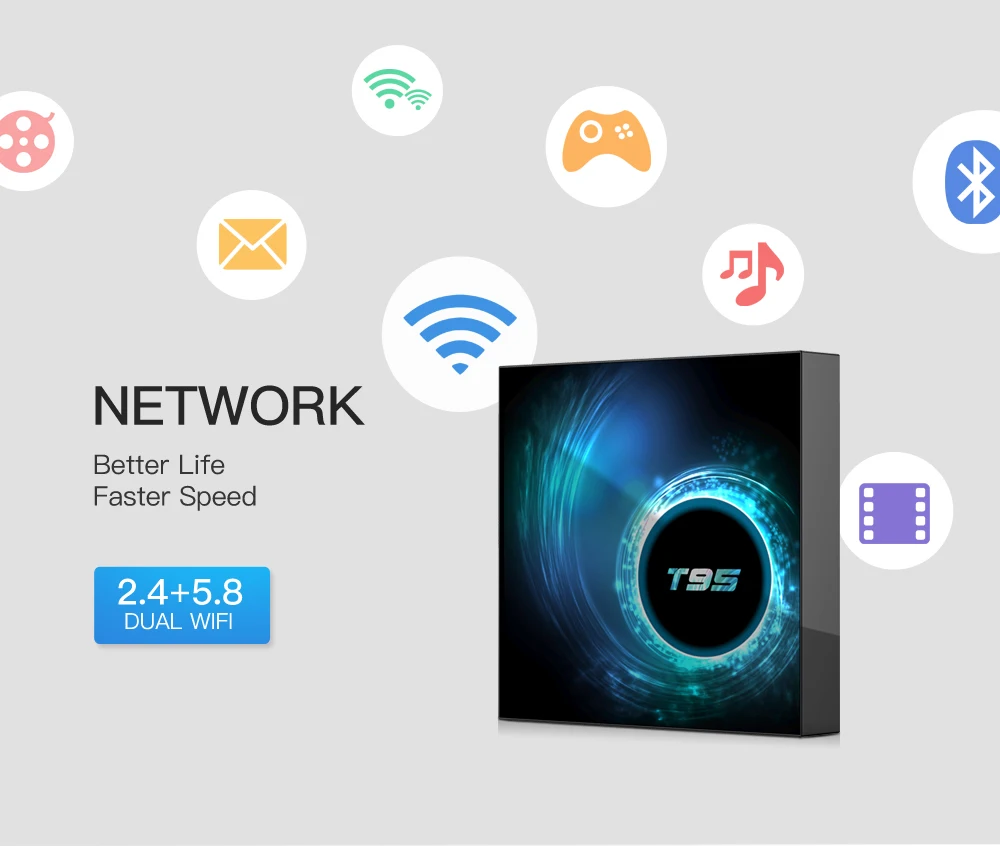ТВ приставка на Android T95 Allwinner H616 4K 6K 4 ГБ 64 2 ГБ/телефон Wi Fi USB 0 телеприставка 10