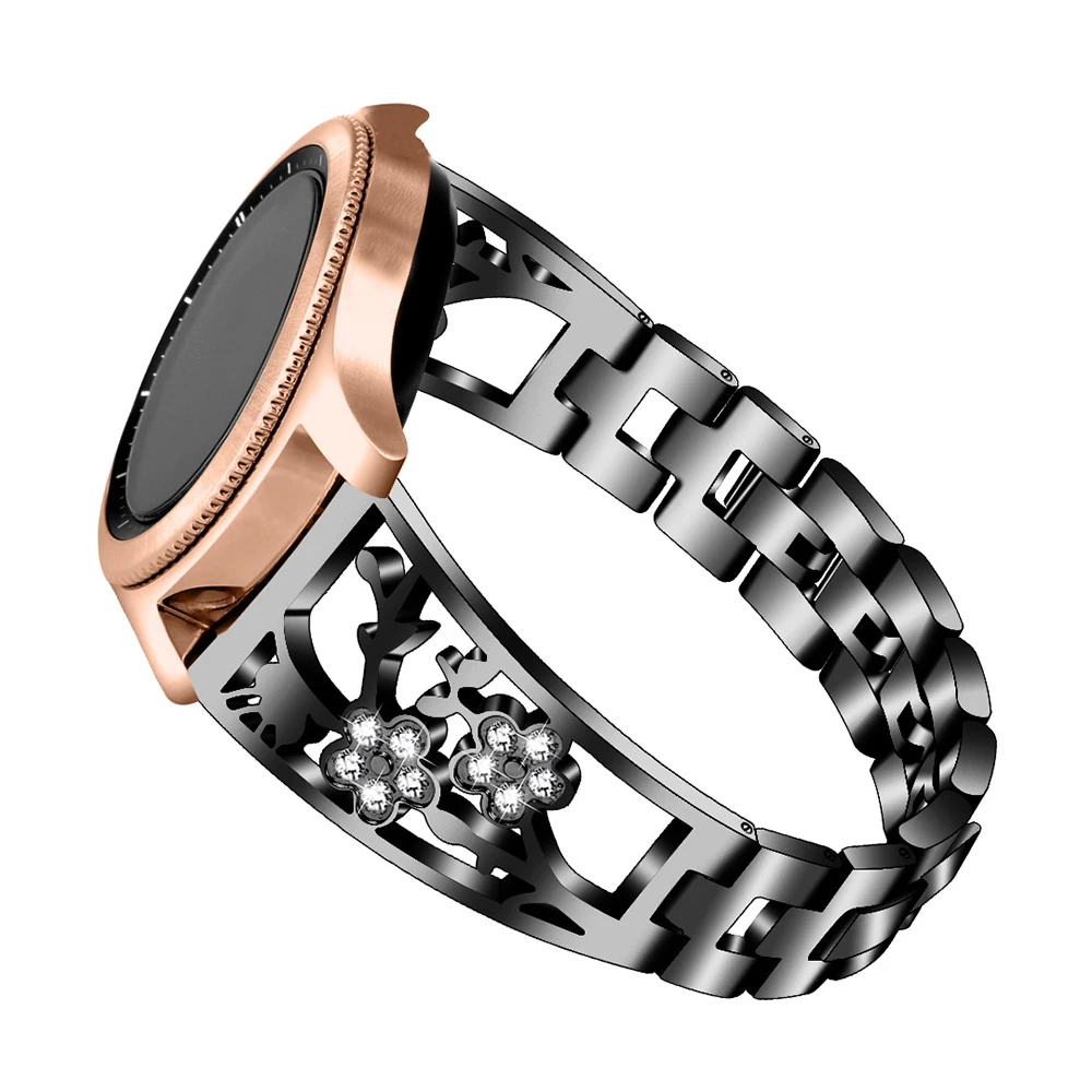 Universal 20mm 22mm Quick Release Watchband Stainless Steel Bracelet Diamond Luxury Watch Band Strap For Samsung Gear S2 S3 Belt |