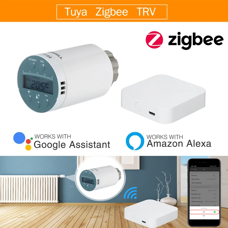 

SEA801-ZIGBEE Смарт отопительный радиатор термостат совместим с Amazon Alexa Google Home программируемый терморегулятор для TYGWZW-01N