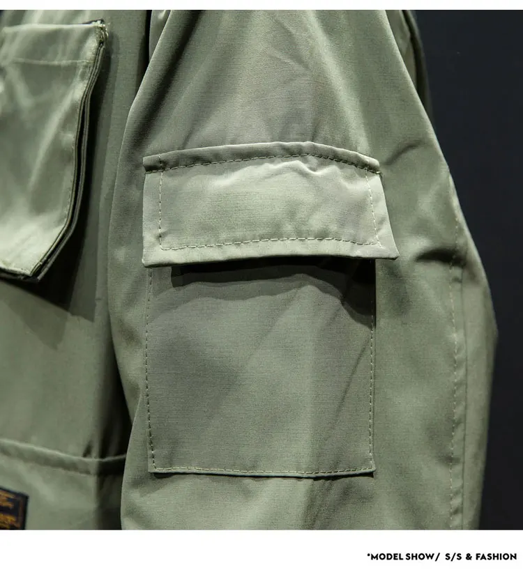 M-5XL мужские куртки и пальто уличная куртка-бомбер мужская ветровка модная одежда Осенняя свободная с большим карманом крутая