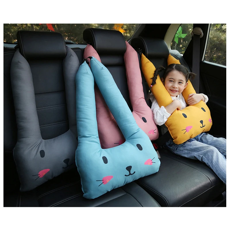Correa de seguridad de dibujos animados para beb&eacute;, cintur&oacute;n de seguridad de coche, almohada, protecci&oacute;n suave para ni&ntilde;os, cintur&oacute;n de seguridad para hombro-5