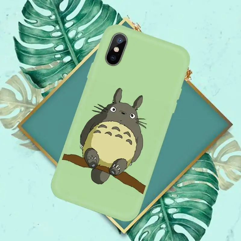 

Spirited Away Japanese animation Phone Case Candy Color for iPhone 6 7 8 11 12 s mini pro X XS XR MAX Plus