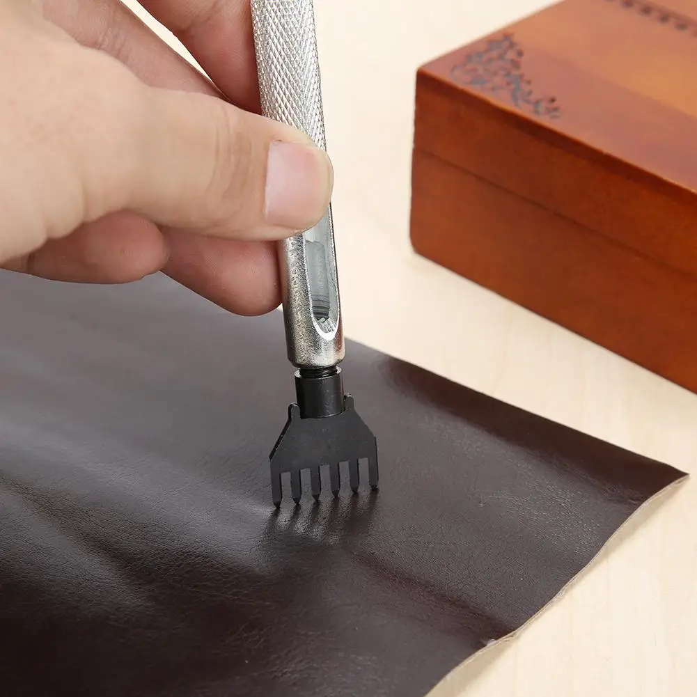 

10pcs Leather Craft Hole Punch Tool Leather Belt Clothes Punching DIY Home Sewing Leathercraft High Strength Steel Puncher