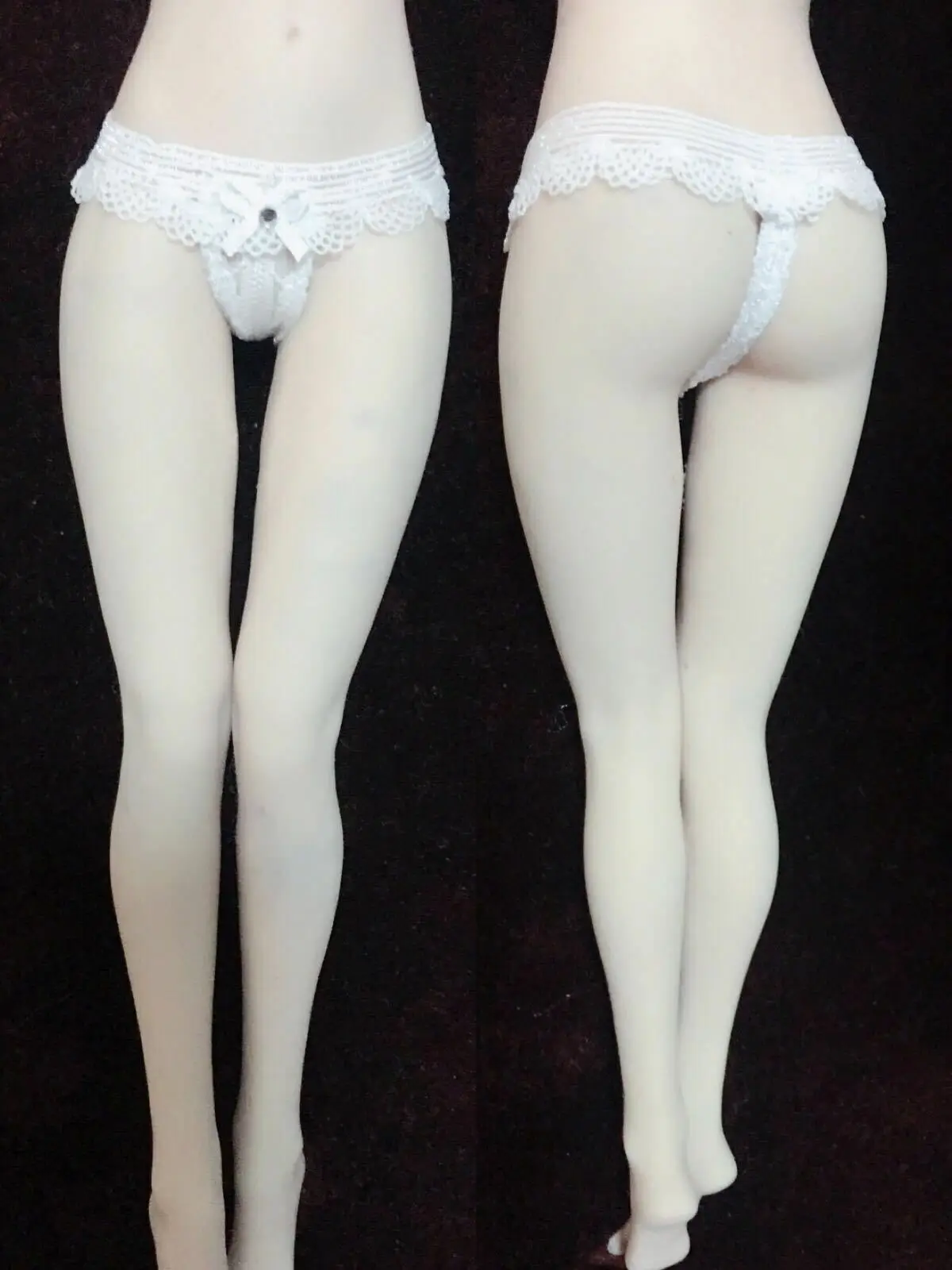 

1/6th Custom White Lace Thong Bikini Underwear Model F 12" Female Body Doll Toy
