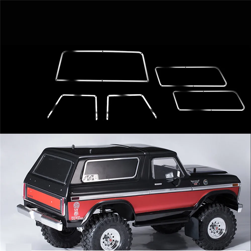 Металлическая боковая оконная рама + Задняя передняя для 1:10 TRAXXAS trx 4 TRX4 ford bronco RC