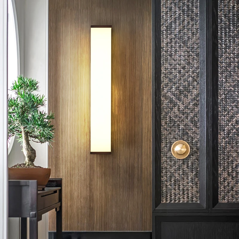 

Chinese Style Lamps Bedside Lamp Wall Lamp Living Room Bedroom Light Modern Minimalist New Chinese Style Wall Light Bulb