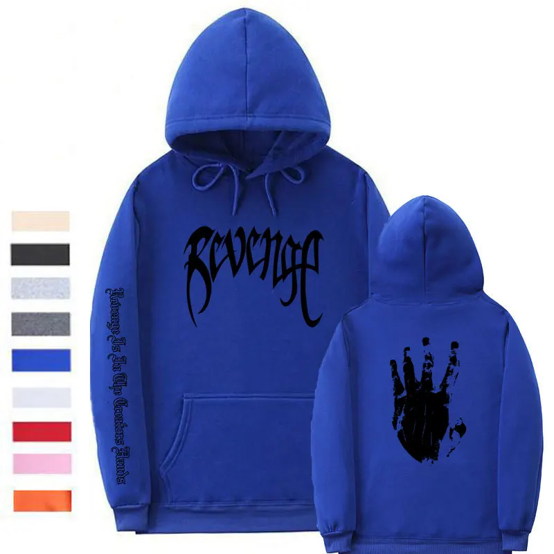 Xxxtentacion Revenge винтовые манжеты на резинке толстовки для мужчин/женщин уличная Rapper хип хоп свитер с капюшоном