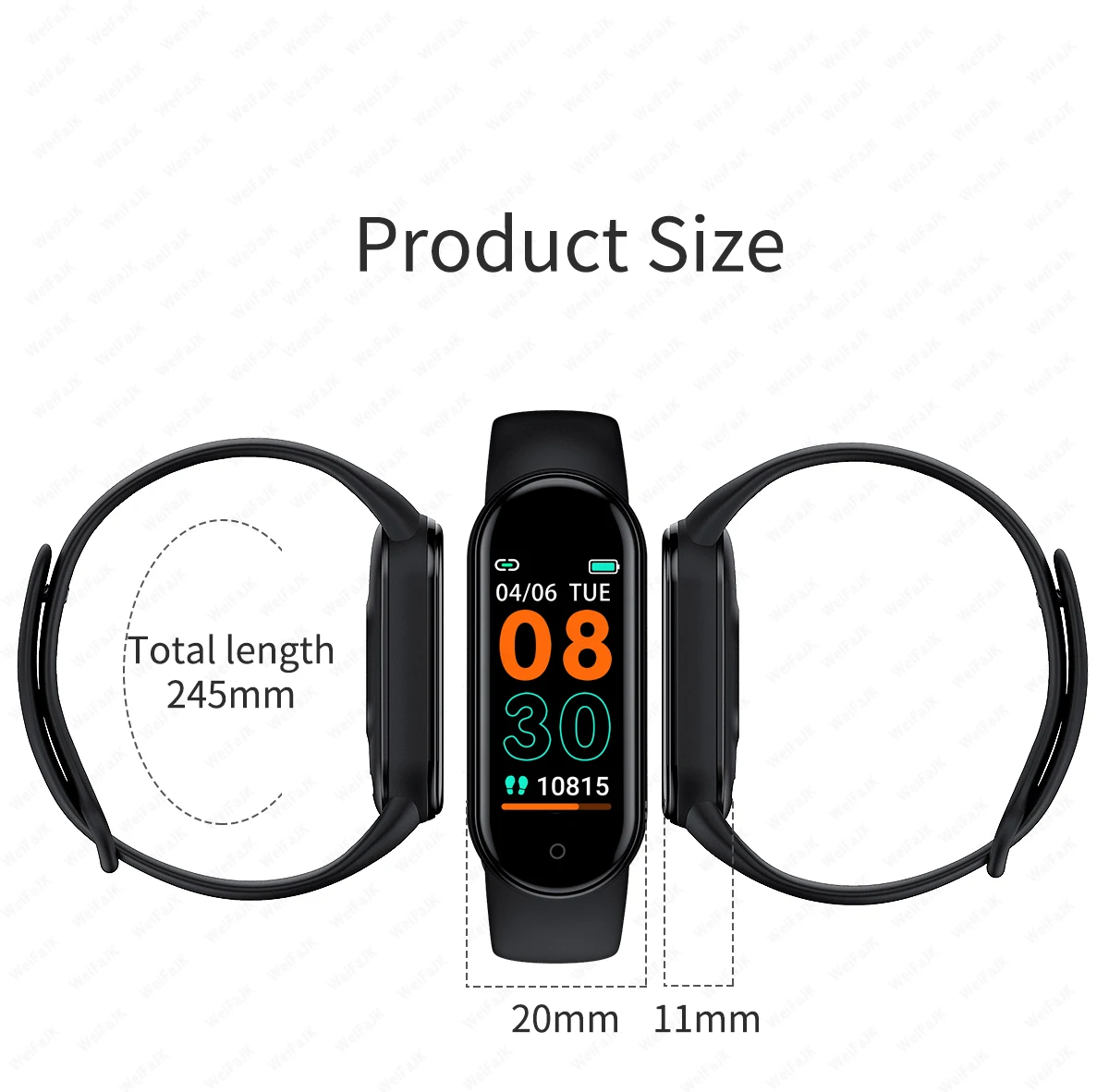 

M6 Smart Watches for Men Women Kids Waterproof Wristband Fitness Tracker Sport Smartband with BT Call for IOS Android