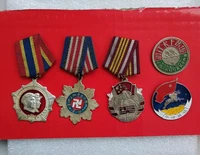 4 wwii period military medal meritorious statesman medal keepsake signed character