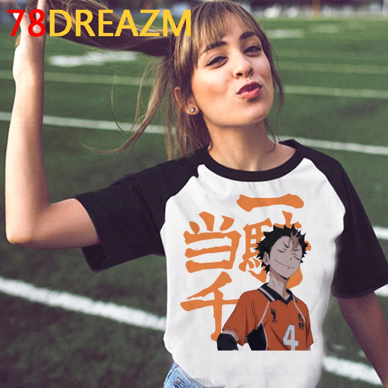 

Топ для волейбола Oya Haikyuu, футболка, Мужская одежда для пар, harajuku ulzzang kawaii, летний топ размера плюс