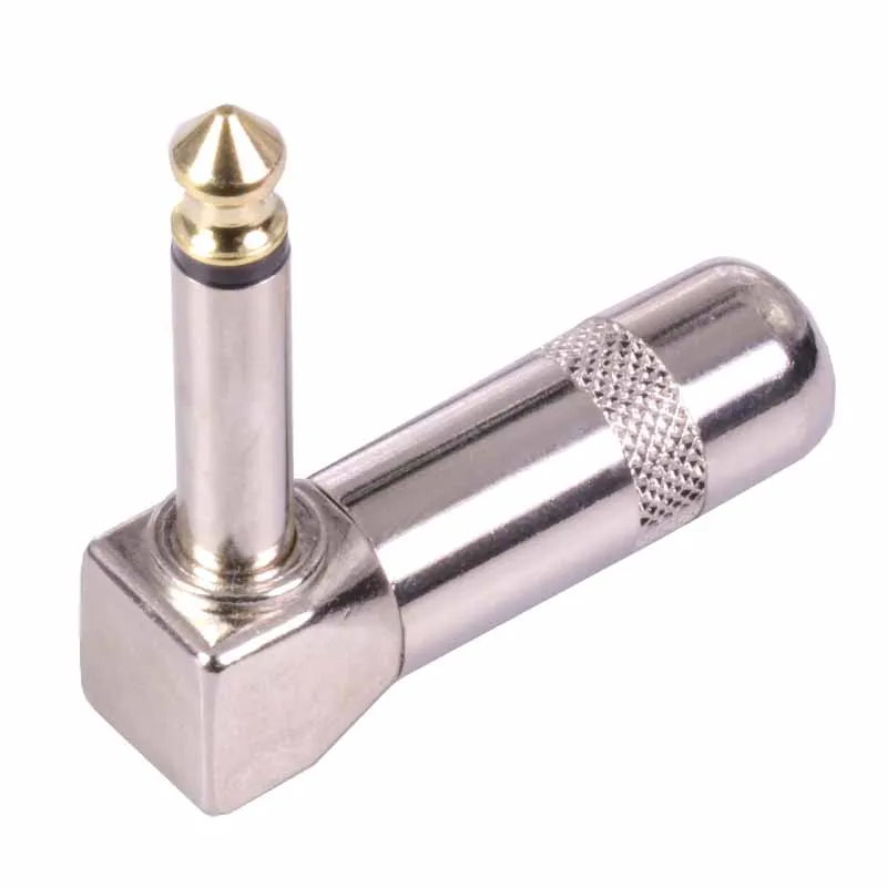 Правый угол 6 35 мм разъем для микрофона Динамик в сборе 3 моно никелированный