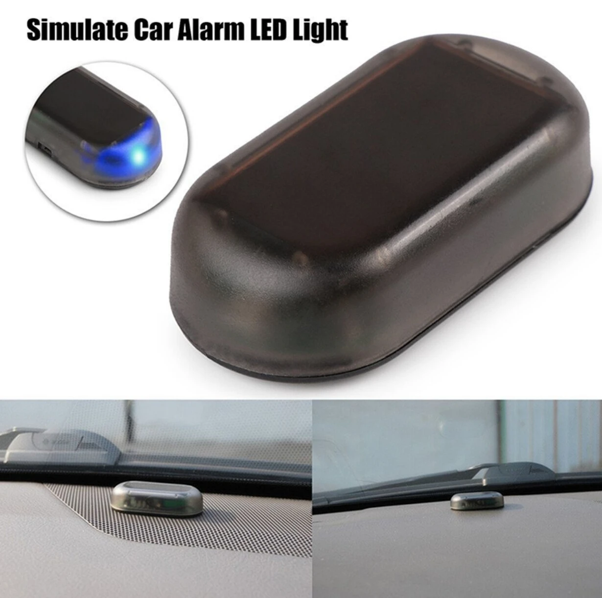 Car Solar Power Alarm Lamp for Mitsubishi ASX Outlander Lancer Colt Evolution Pajero Eclipse Grandis FORTIS Zinger Mirage | Автомобили и