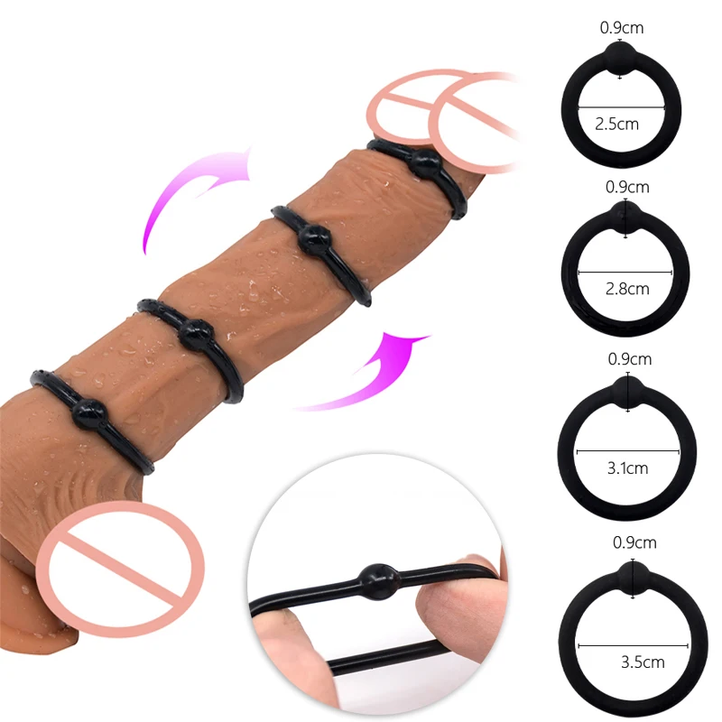 4 шт. супер тянущиеся крепкие кольца для члена мужчин секс товары кольцо пениса