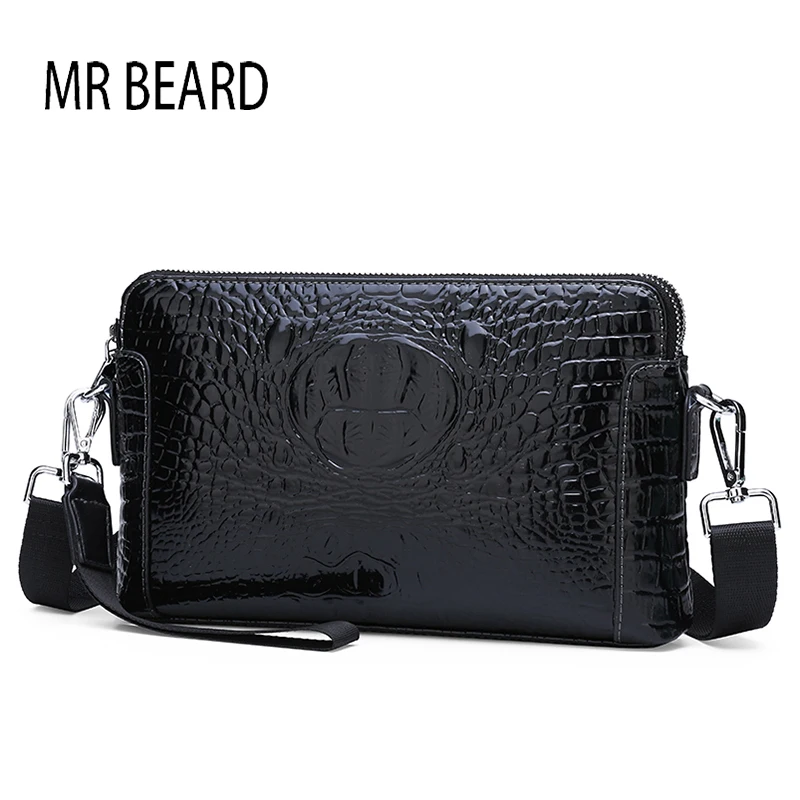 MR BEARD мужская сумка деловая А4 сумка-конверт голова ПУ повседневная крокодиловый