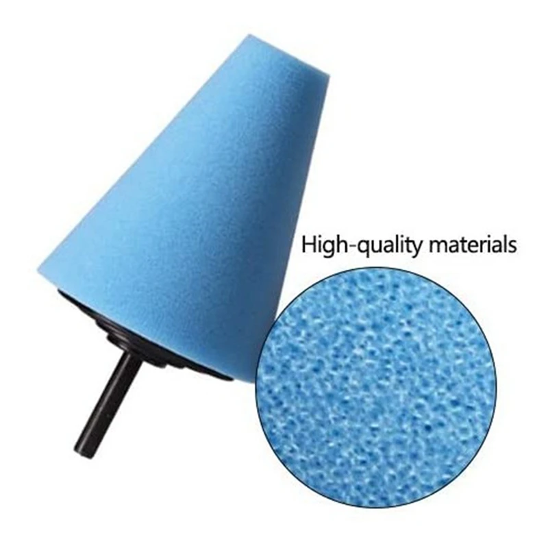 

9PCS 1/4inch Shank Sponge Buffing &Polishing Cone for Automotive Car Wheel Hub Care,Metal Polish Buffing Polishing Ball