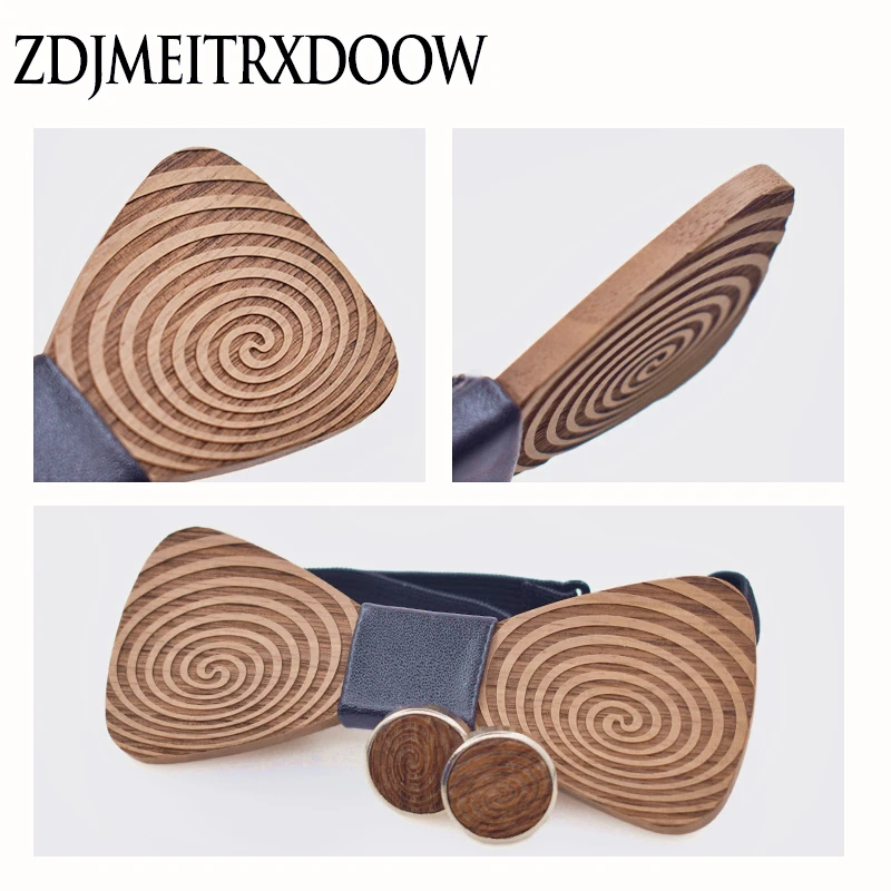 Новый дизайн галстуки для мужчин свадебные костюмы деревянный галстук-бабочка